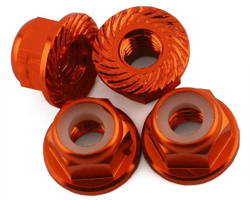 175RC 4mm Locking Wheel Nuts for Traxxas Hoss (Orange) (4)