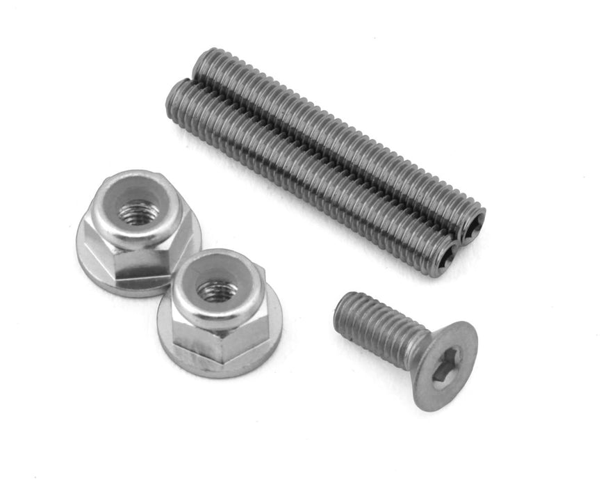 175RC RC10B7/B7D "Ti-Look" Lower Arm Stud Kit (Silver)