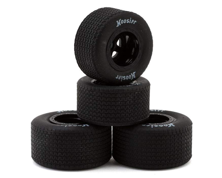 1RC Racing Pre-Mounted 1/18 EDM Hoosier Tires (Black) (4) (F/R) (Soft)