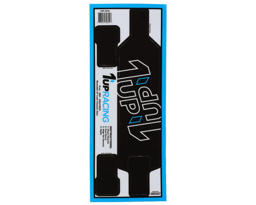 1UP Racing Xray XB4 Twin 1up Outline Logo Reusable Chassis Protector Sheet