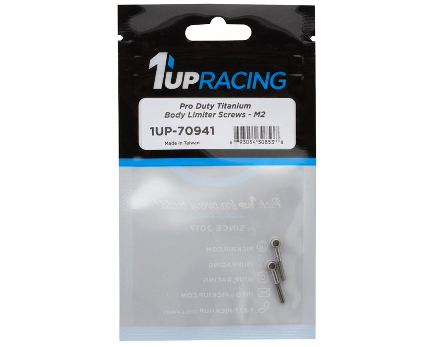 1UP Racing Titanium Pro Duty Body Limiter Screws (2mm) (2)