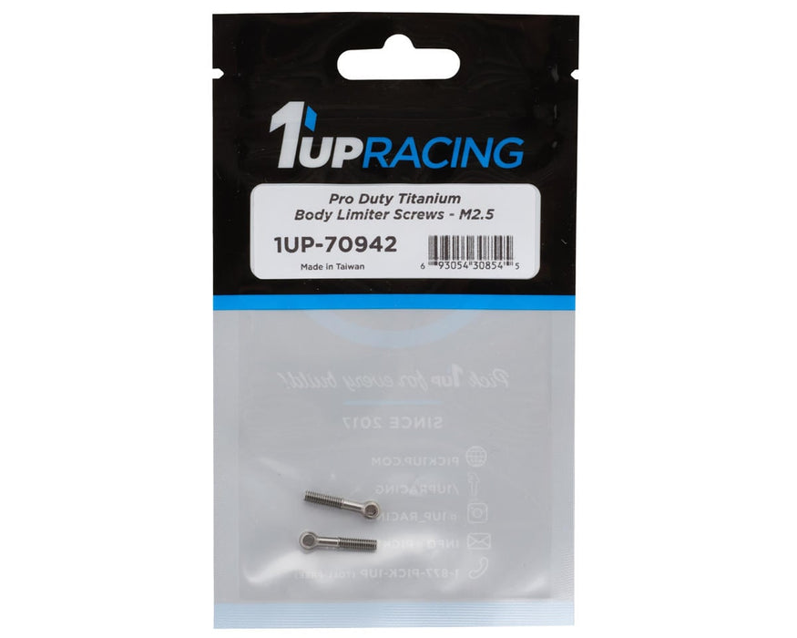 1UP Racing Titanium Pro Duty Body Limiter Screws (2.5mm) (2)