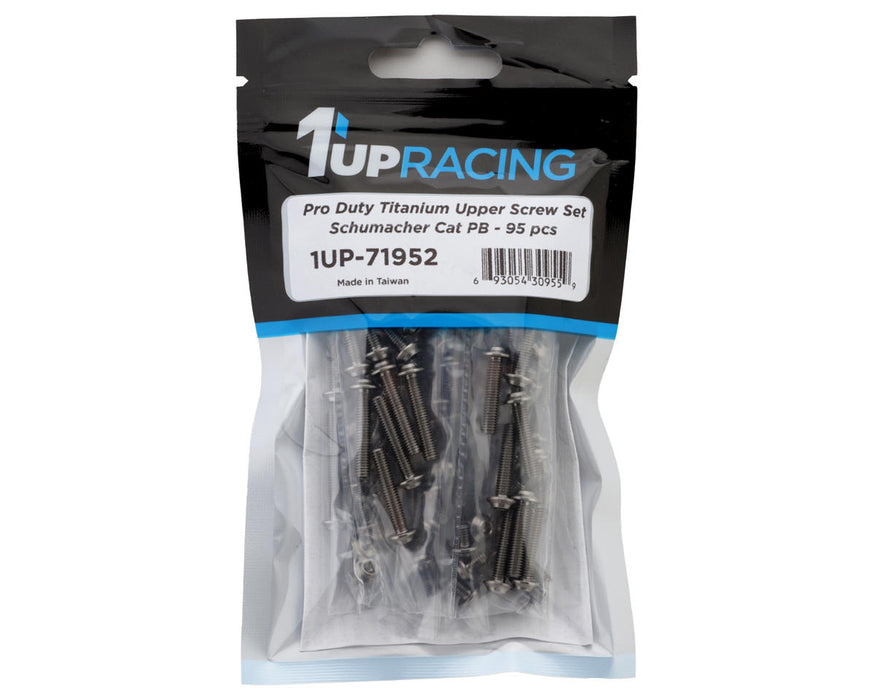 1UP Racing Schumacher Cat PB Pro Duty Titanium Upper Screw Set (Silver) (95)