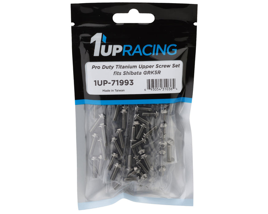 1UP Racing Shibata GRK5R Pro Duty Titanium Upper Screws Set (Silver) (101)