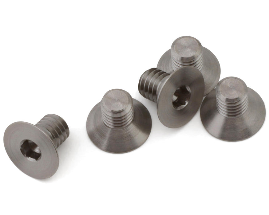 1UP Racing 4mm Pro Duty Flat Head Titanium Screws (5) (4x6mm)