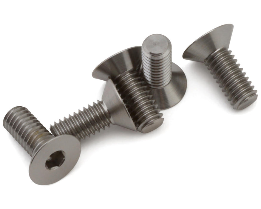 1UP Racing 4mm Pro Duty Flat Head Titanium Screws (5) (4x10mm)