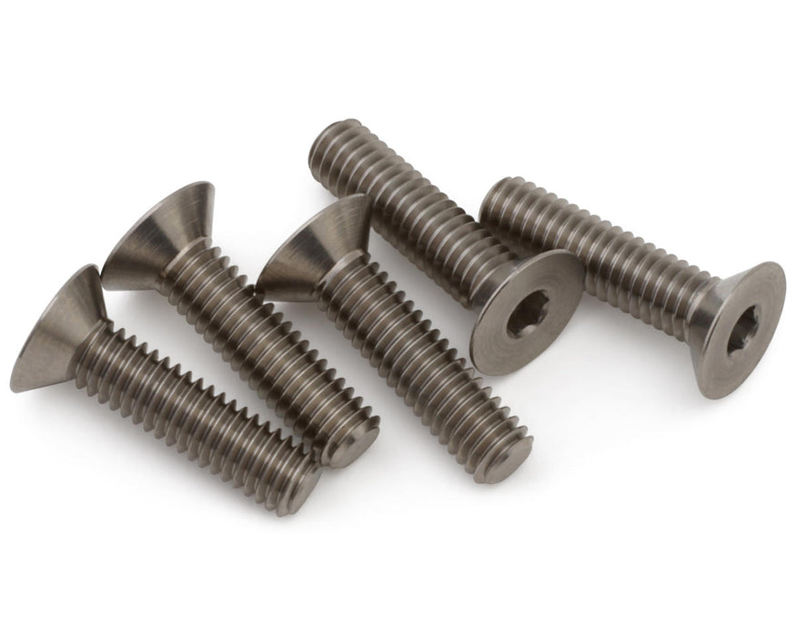 1UP Racing 4mm Pro Duty Flat Head Titanium Screws (5) (4x16mm)