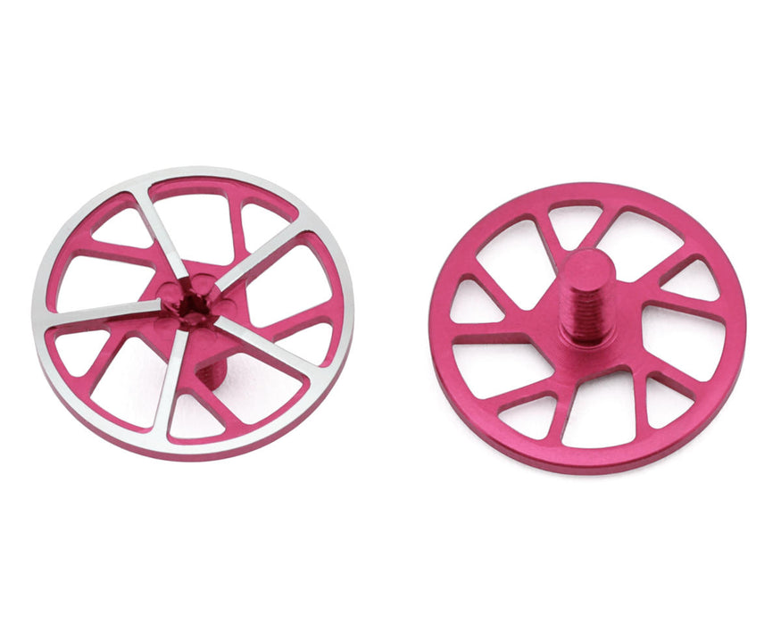 1UP Racing Tenfold UltraLite Aluminum Wing Screws (Hot Pink) (2)