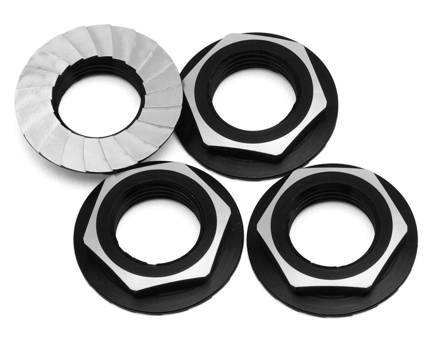 1UP Racing Lockdown Aluminum 17mm Wheel Nuts (Black) (4)