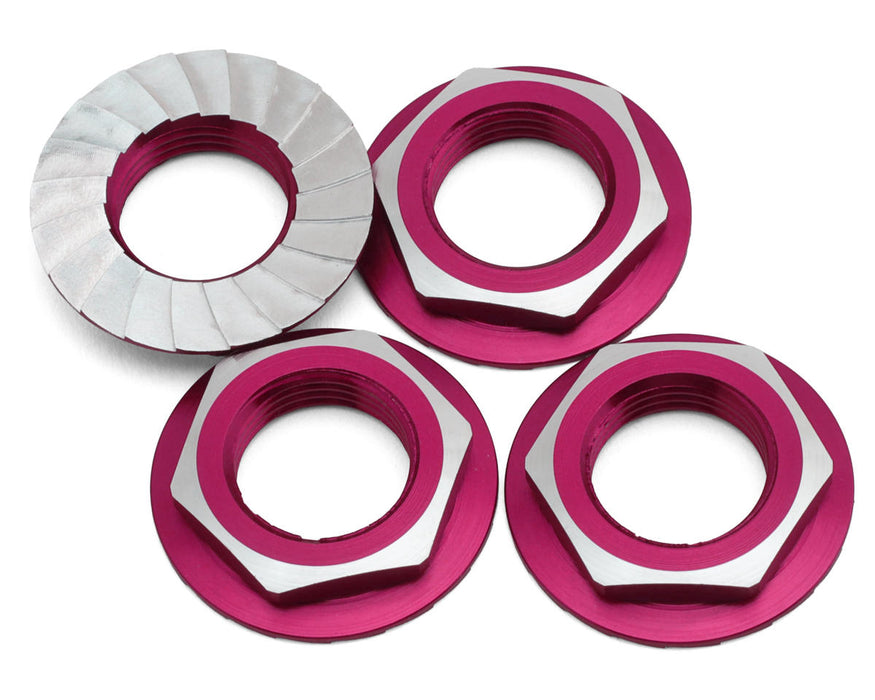1UP Racing Lockdown Aluminum 17mm Wheel Nuts (Pink) (4)