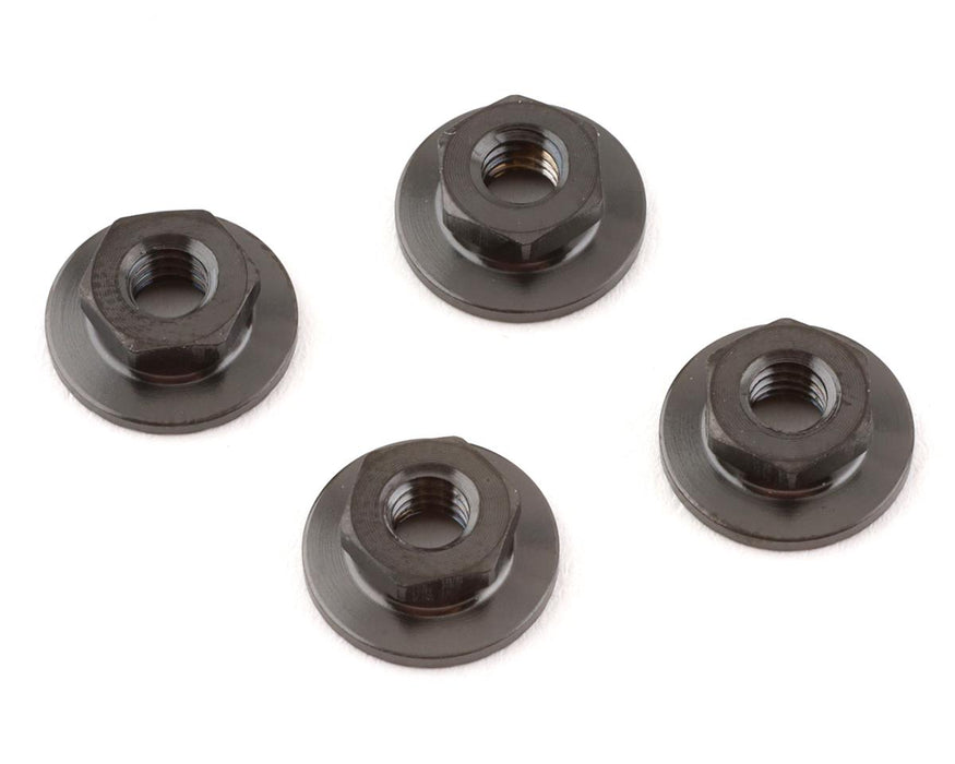 1UP Racing Pro Duty Titanium 4mm Lockdown Wheel Nuts (Black) (4)