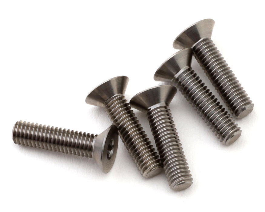 1UP Racing 3mm Titanium Pro Duty Flat Head Screws (5) (3x12mm)