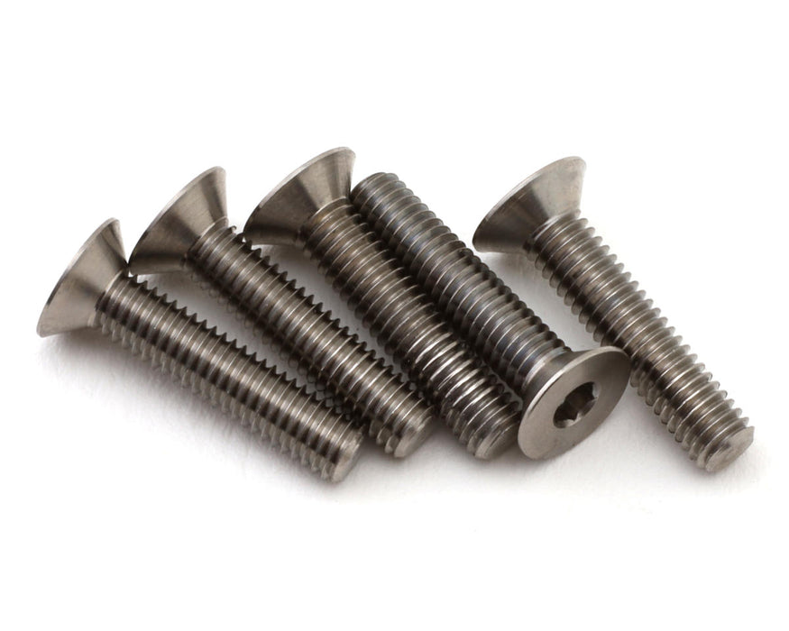 1UP Racing 3mm Titanium Pro Duty Flat Head Screws (5) (3x14mm)