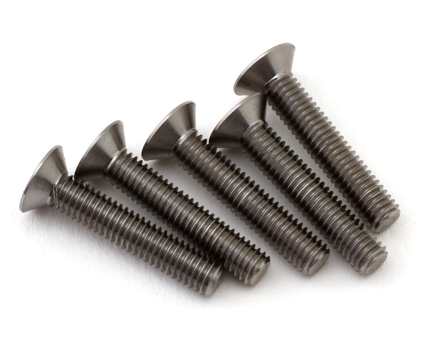 1UP Racing 3mm Titanium Pro Duty Flat Head Screws (5) (3x16mm)