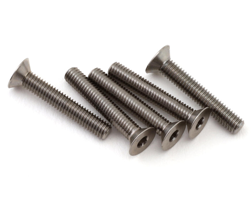 1UP Racing 3mm Titanium Pro Duty Flat Head Screws (5) (3x18mm)