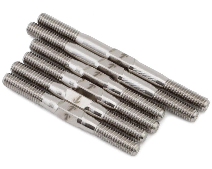 1UP Racing HB Racing D4 Evo 3 Pro Duty Titanium Turnbuckle Set (Silver)
