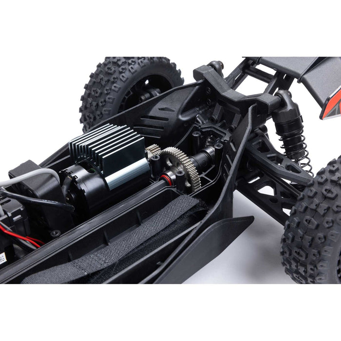 TYPHON GROM MEGA 380 Buggy RTR brossé 4X4 à petite échelle avec batterie et chargeur, bleu/argent