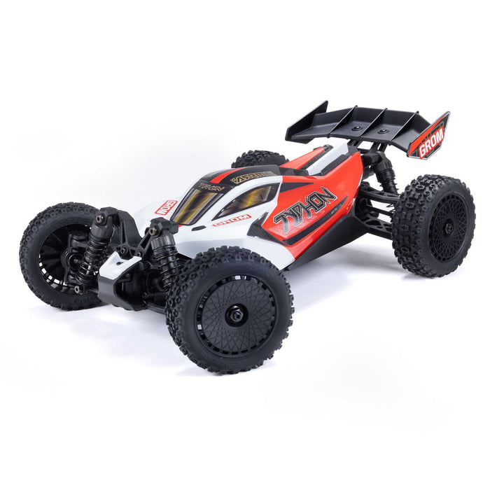 TYPHON GROM MEGA 380 Buggy RTR brossé 4X4 à petite échelle avec batterie et chargeur, rouge/blanc