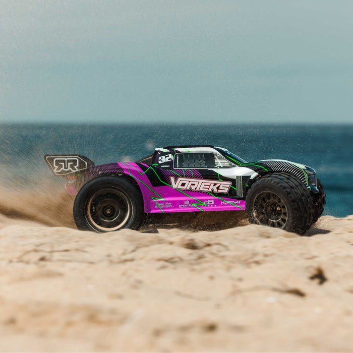 1/10 VORTEKS 2wd STADIUM TRUCK RTR AVEC BATTERIE ET ​​CHARGEUR INTELLIGENTS, VIOLET