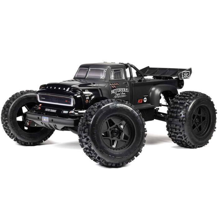 1/8 NOTORIOUS 6S 4X4 RTR Brushless Stunt Truck, Black