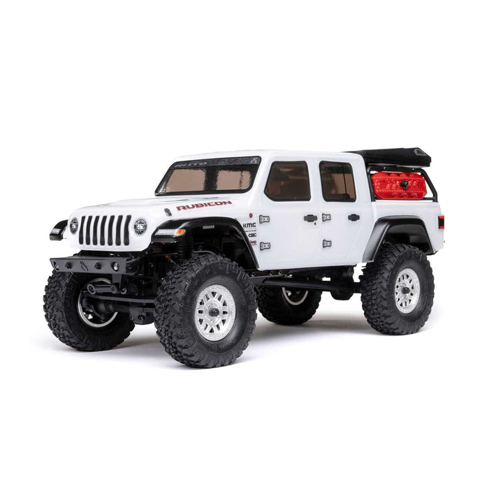 1/24 SCX24 Jeep JT Gladiator 4WD Rock Crawler RTR brossé, blanc 