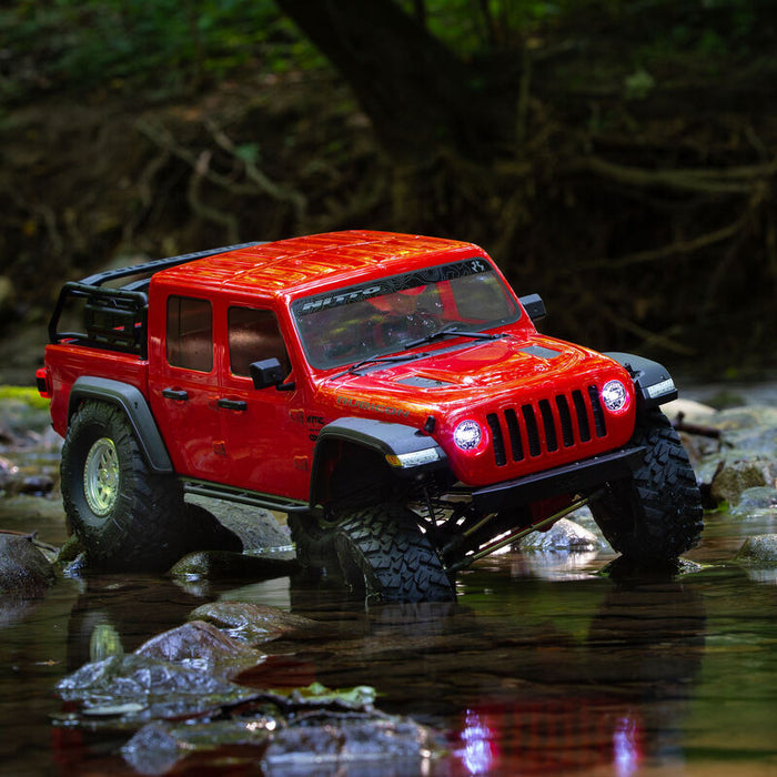 SCX10 III Jeep JT Gladiator avec portails 1/10 RTR Rouge