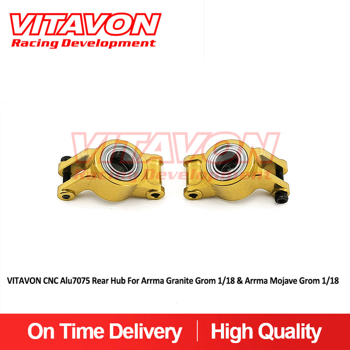 VITAVON CNC Alu7075 Rear Hub For Arrma Granite Grom 1/18 & Arrma Mojave Grom 1/18 - Vitavon