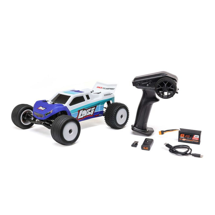 1/18 Mini-T 2.0 V2 2WD Stadium Truck RTR sans balais, bleu