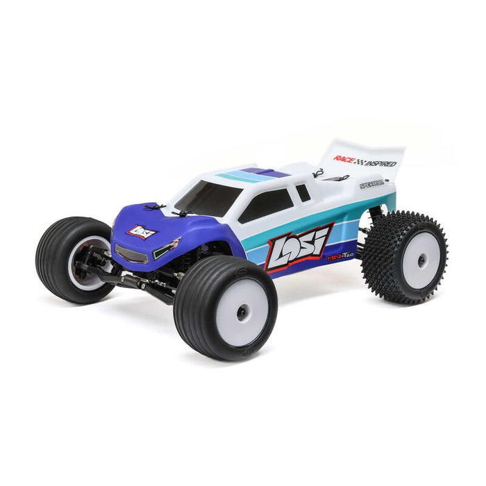 1/18 Mini-T 2.0 V2 2WD Stadium Truck RTR sans balais, bleu