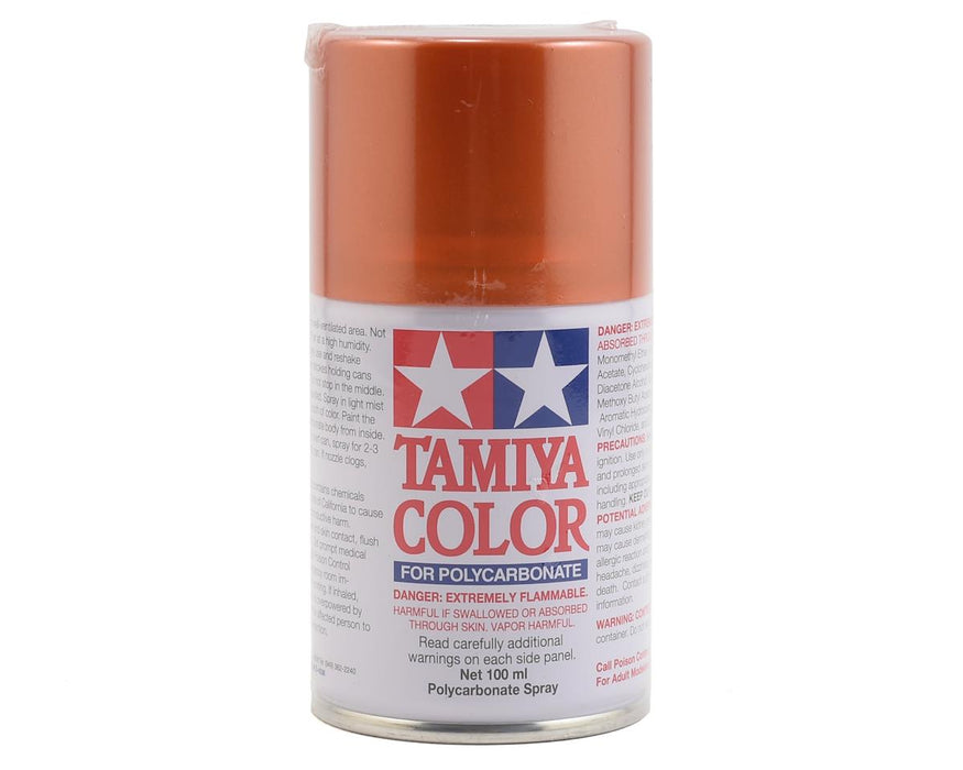 Tamiya PS-61 Peinture en aérosol Lexan orange métallisé (100 ml)