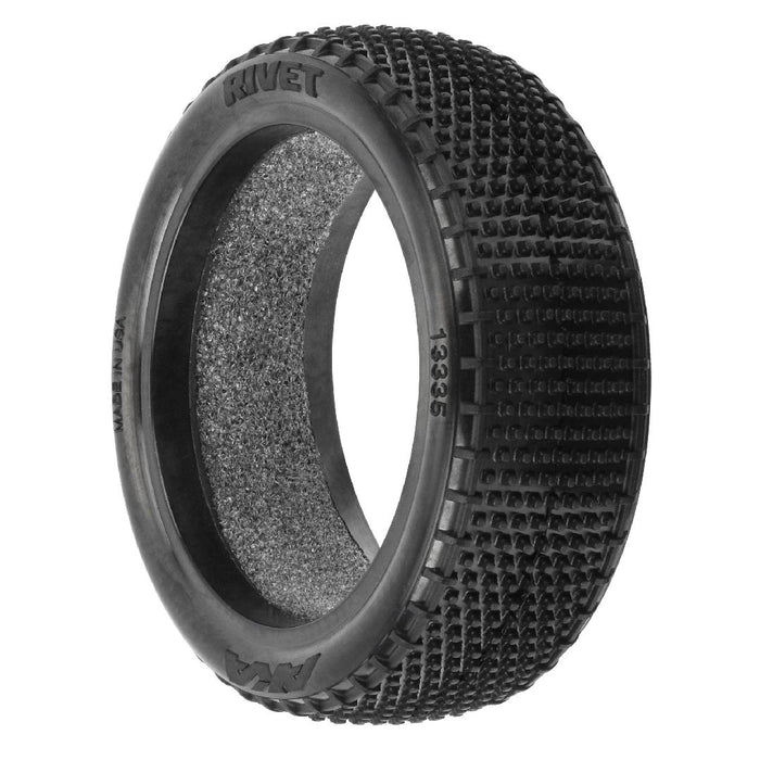 AKA Products 1/10 Rivet Medium Carpet 4WD Front Buggy Tires (2)