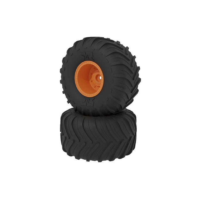 Arrma dBoots Chevron MT Tire Set Glued - Orange
