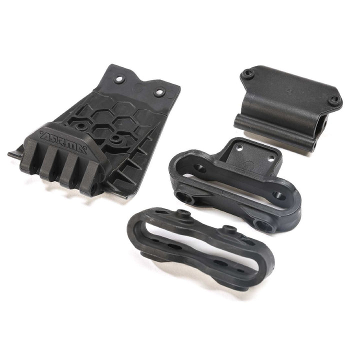 Arrma Lower Skid And Bumper Mount Set - Black