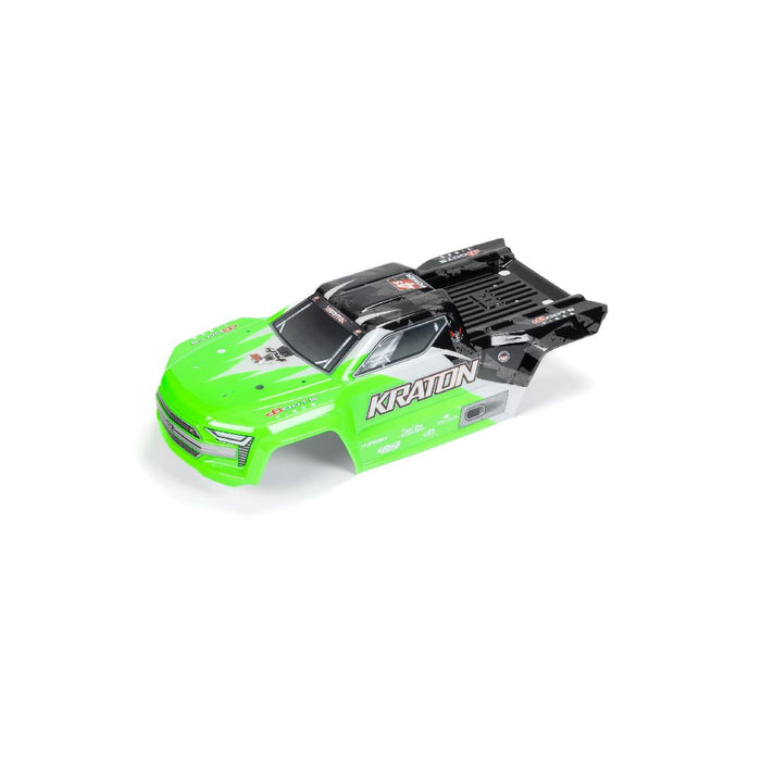 Arrma Kraton 4x4 BLX Painted Decaled Trimmed Body - Green/Black