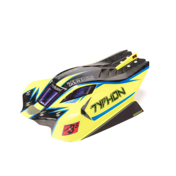 Arrma TYPHON 4x4 Clipless Painted Decaled Body - Yellow