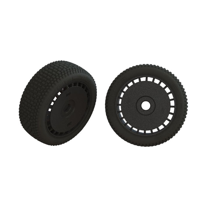 Arrma dBoots 'Exabyte' Tire, 17mm Hex on Black Wheels (2)