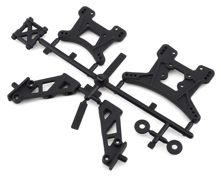 Team Associated Reflex 14B/14T Front & Rear Shock Tower Set w/Wing Mounts