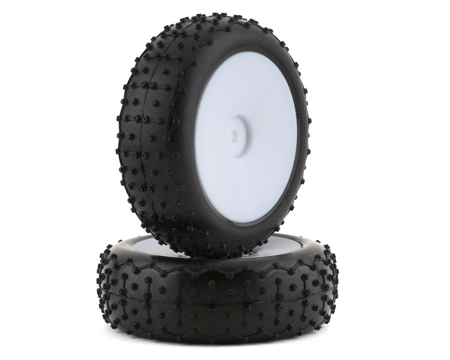 Team Associated Reflex 14B Front Narrow Pre-Mounted Mini Pin Tire (2) (White)