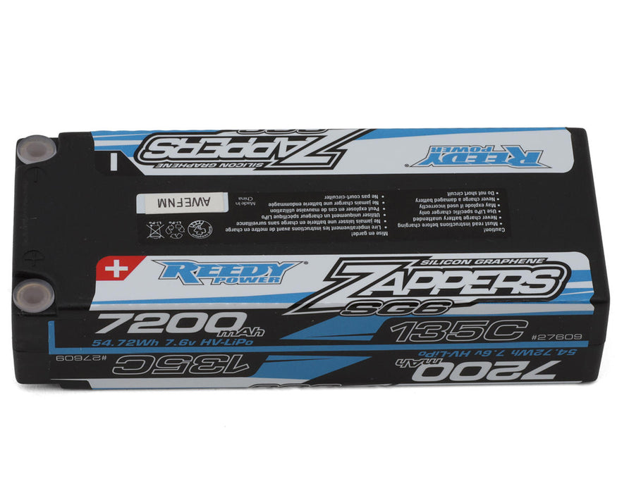 Reedy Zappers HV SG6 2S Long-Shorty135C LiPo Battery (7.6V/7200mAh)