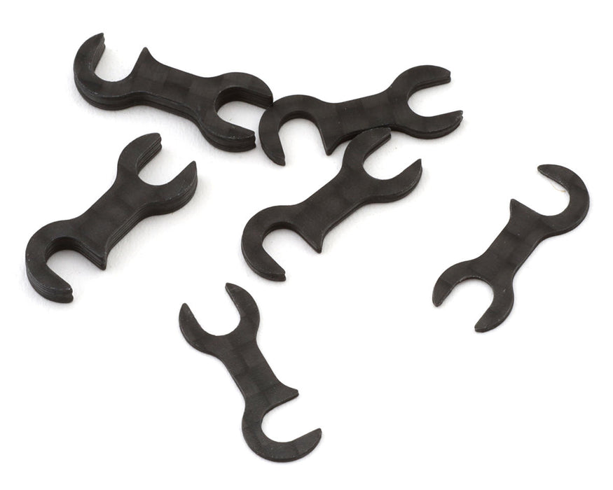Team Associated RC10TC8 Factory Team Carbon Fiber Steering Block Mount Shims (6)