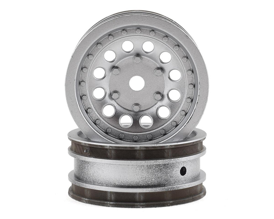 Team Associated CR12 Wheel Set (Satin Silver) (2)
