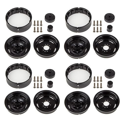 Team Associated Enduro Steelie Wheels, 1.9", Black