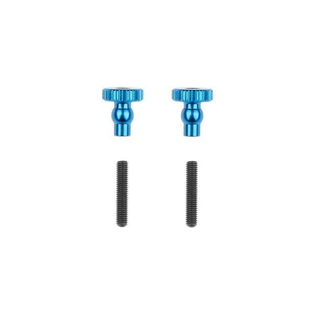 Team Associated RC10  Alum Chassis Stiffener Thumb Screws, Blue