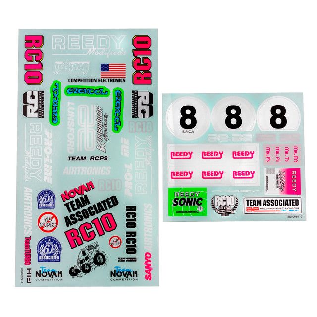 Team Associated RC10 BK Decal Sheet