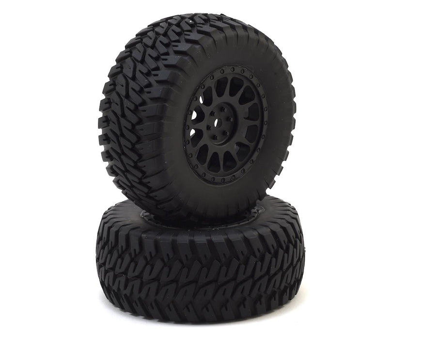 Team Associated 12mm Hex Multi-Terrain Pre-Mounted 1/10 Tires (Black) (2)