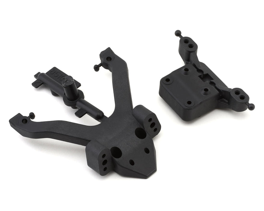 Team Associated RC10B6.4 Factory Team Angled Top Plate & Ballstud Mount (Carbon)