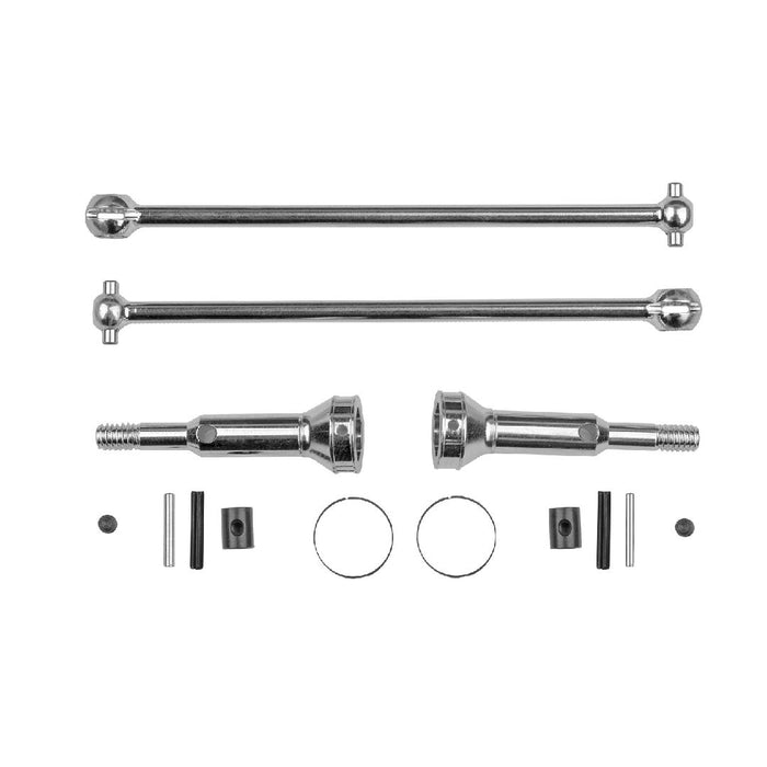 Team Associated RC10T Rear CVA Set, 84mm, Chrome