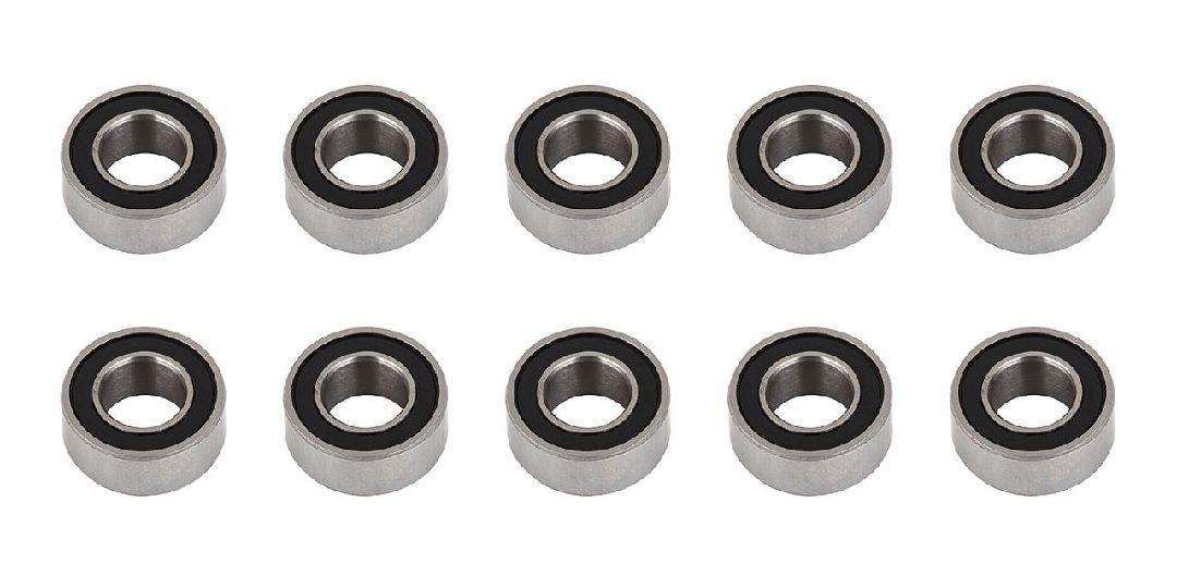 Team Associated Clutch Bearings, 5x10x4mm, rubber sealed