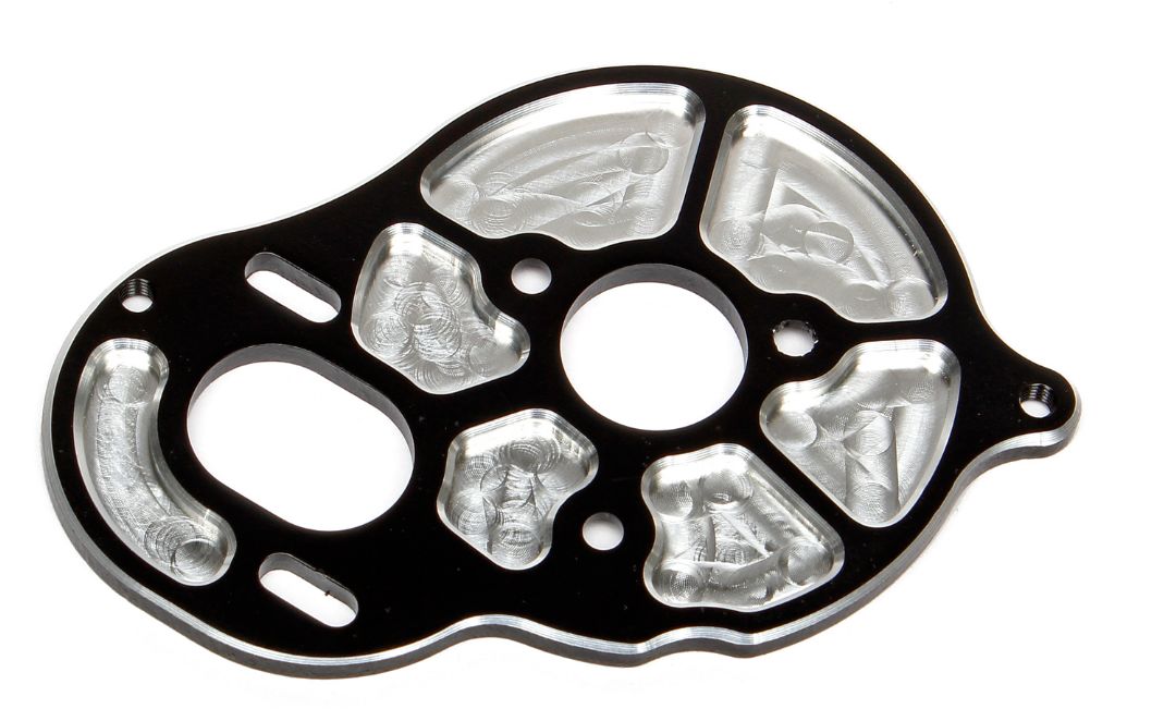 Team Associated FT Front Motor Plate, black, 3 gear