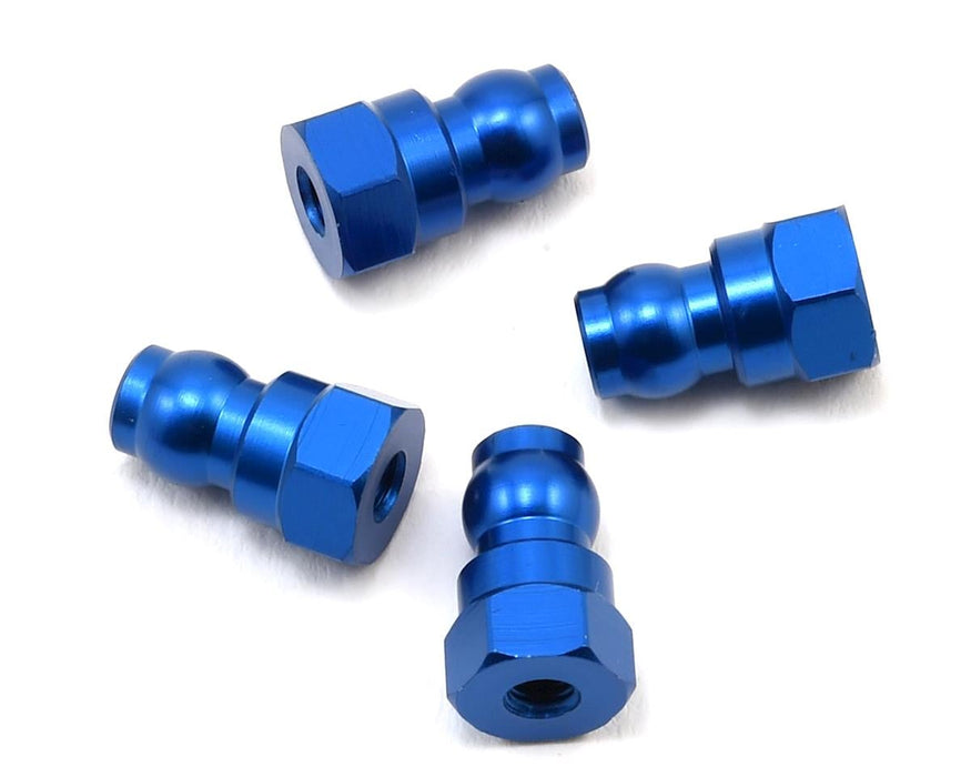 Team Associated 12mm Aluminum Shock Bushings w/9mm Offset (Blue)